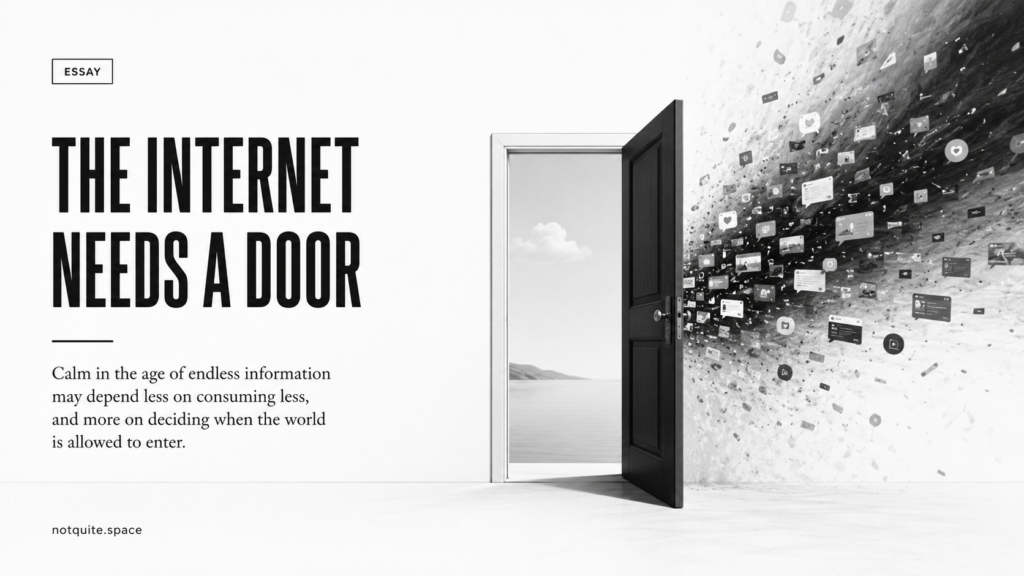 The Internet Has No Door. Build One. internet